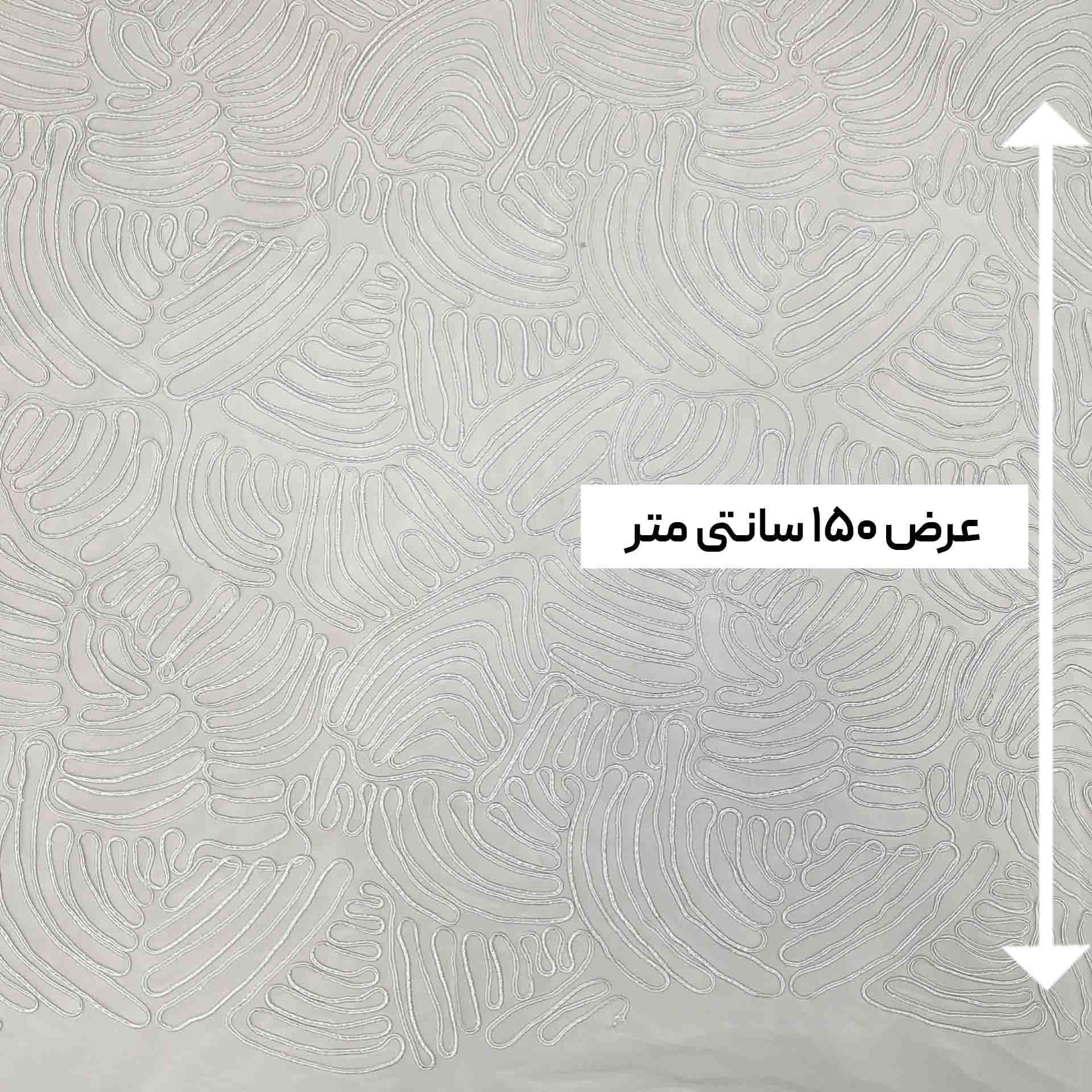 پارچه دانتل قیطون نارسیس رنگ سفید 