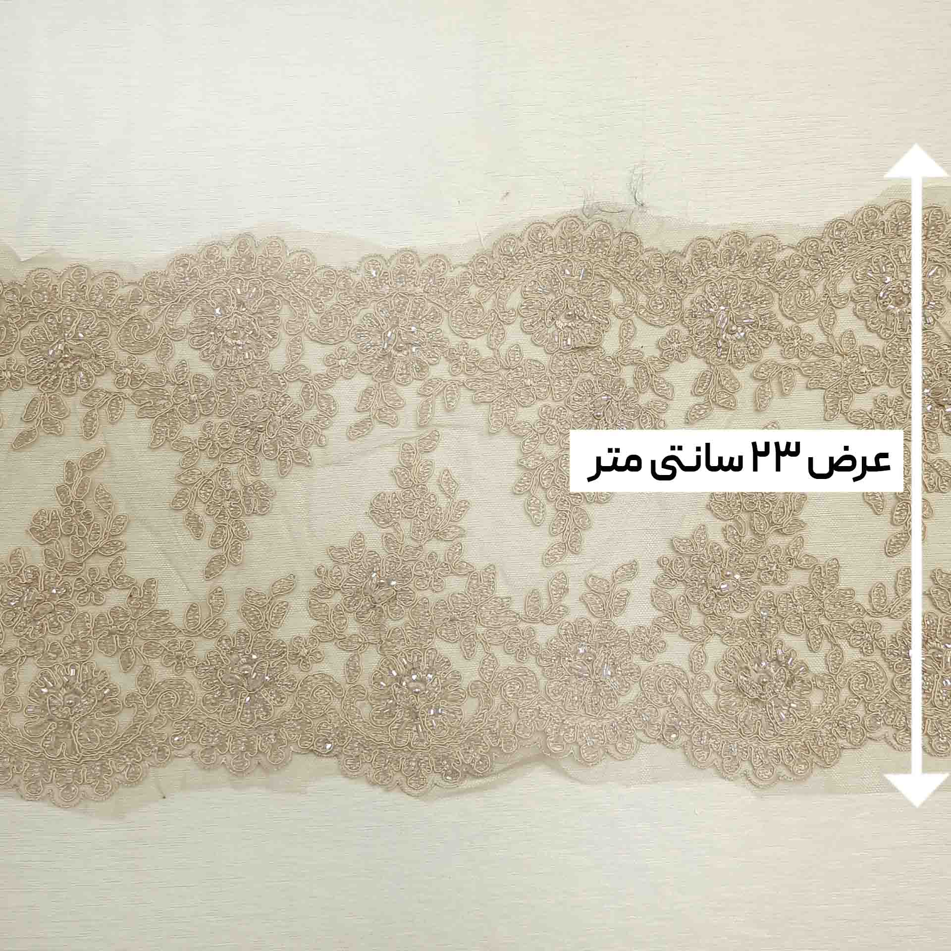 نوار دانتل کار شده رنگ لته ای