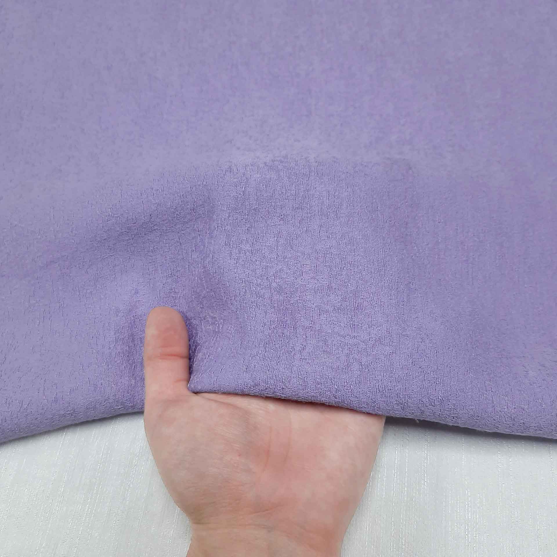 پارچه کتان لمه گرم پایین رنگ یاسی بنفش 