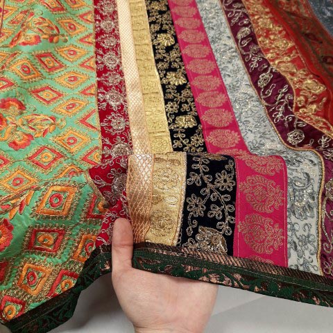 پارچه خرجکار چهل تکه هندی رنگ 1 