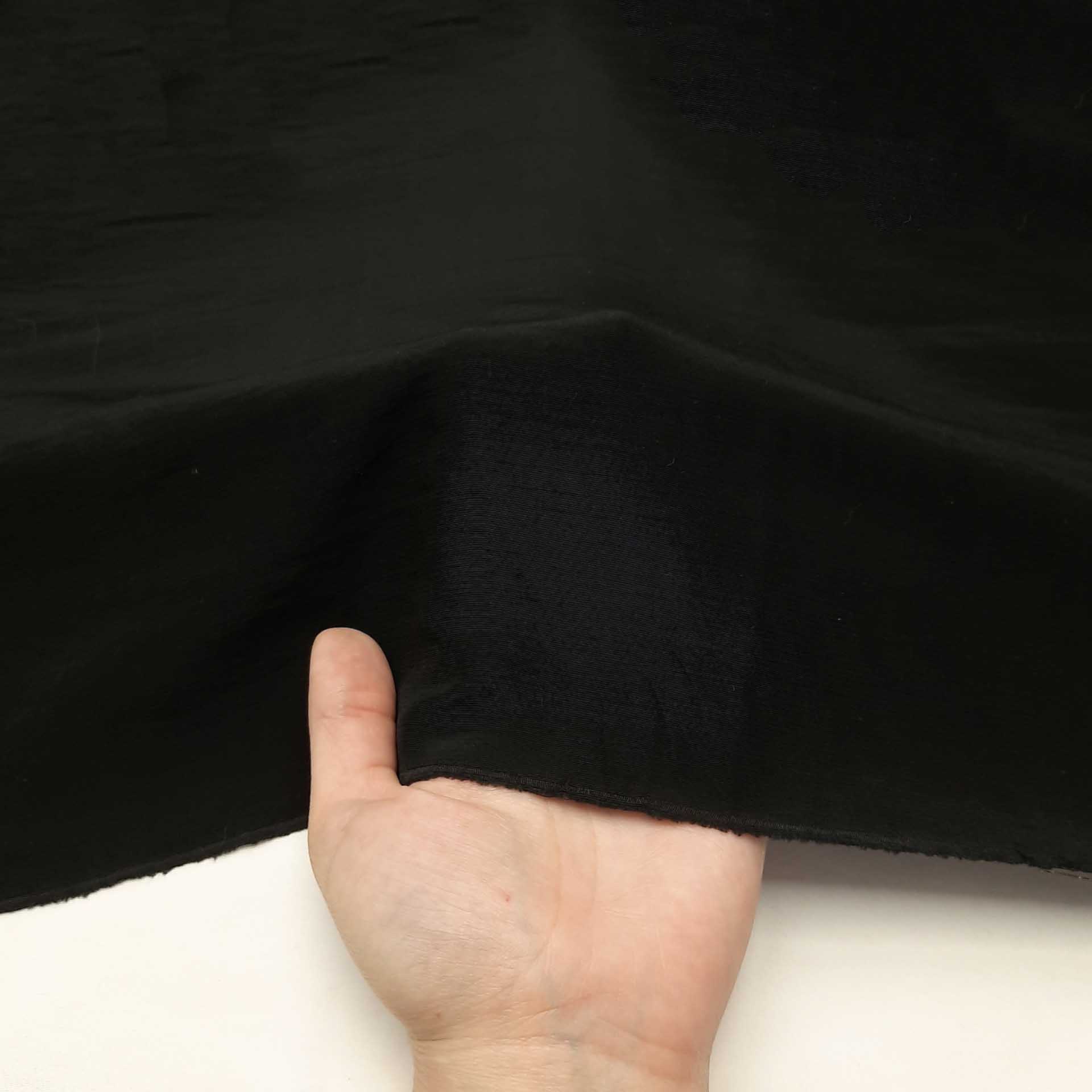پارچه سیلک نخی رنگ مشکی 