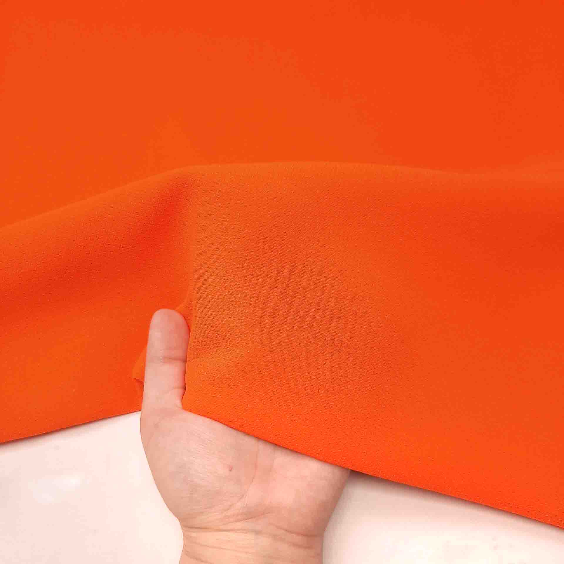 پارچه کرپ کنزو لمه رنگ 11 نارنجی 