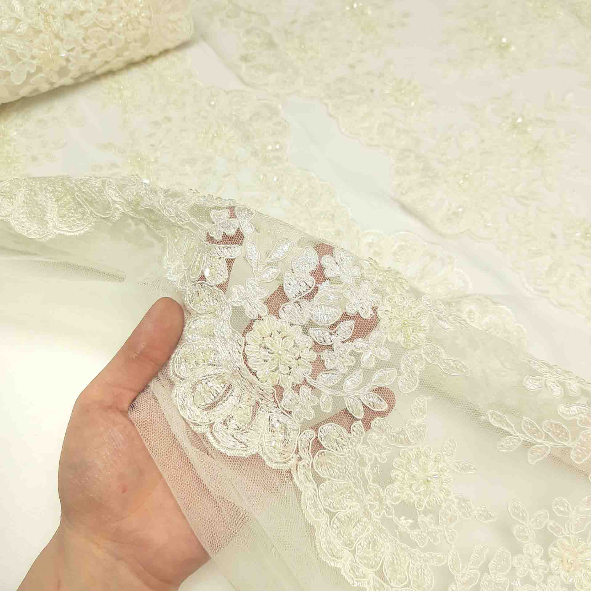 نوار خرجکار دانتل رنگ 2 شیری 