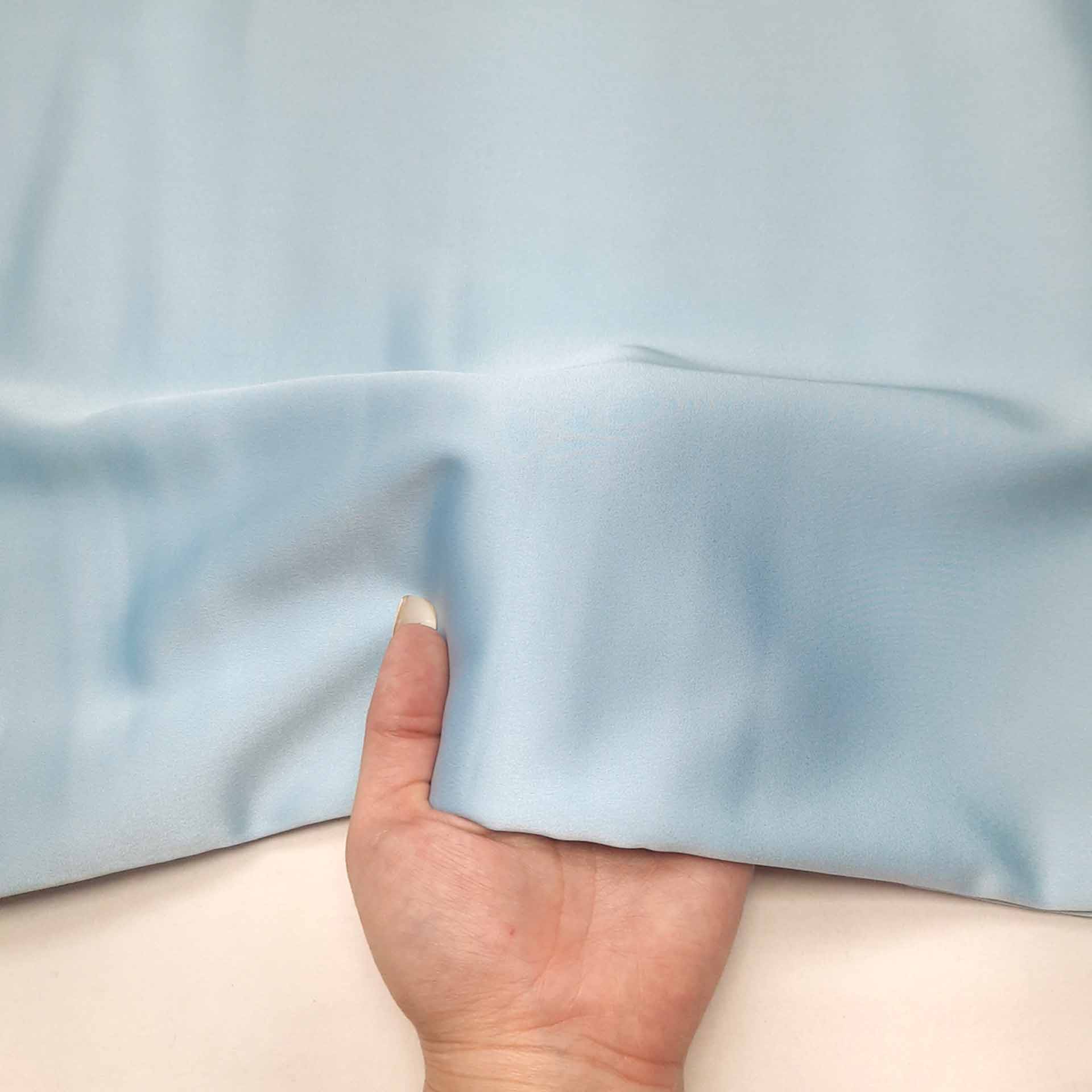 پارچه استات مرلین اورجینال رنگ آبی پاستلی 