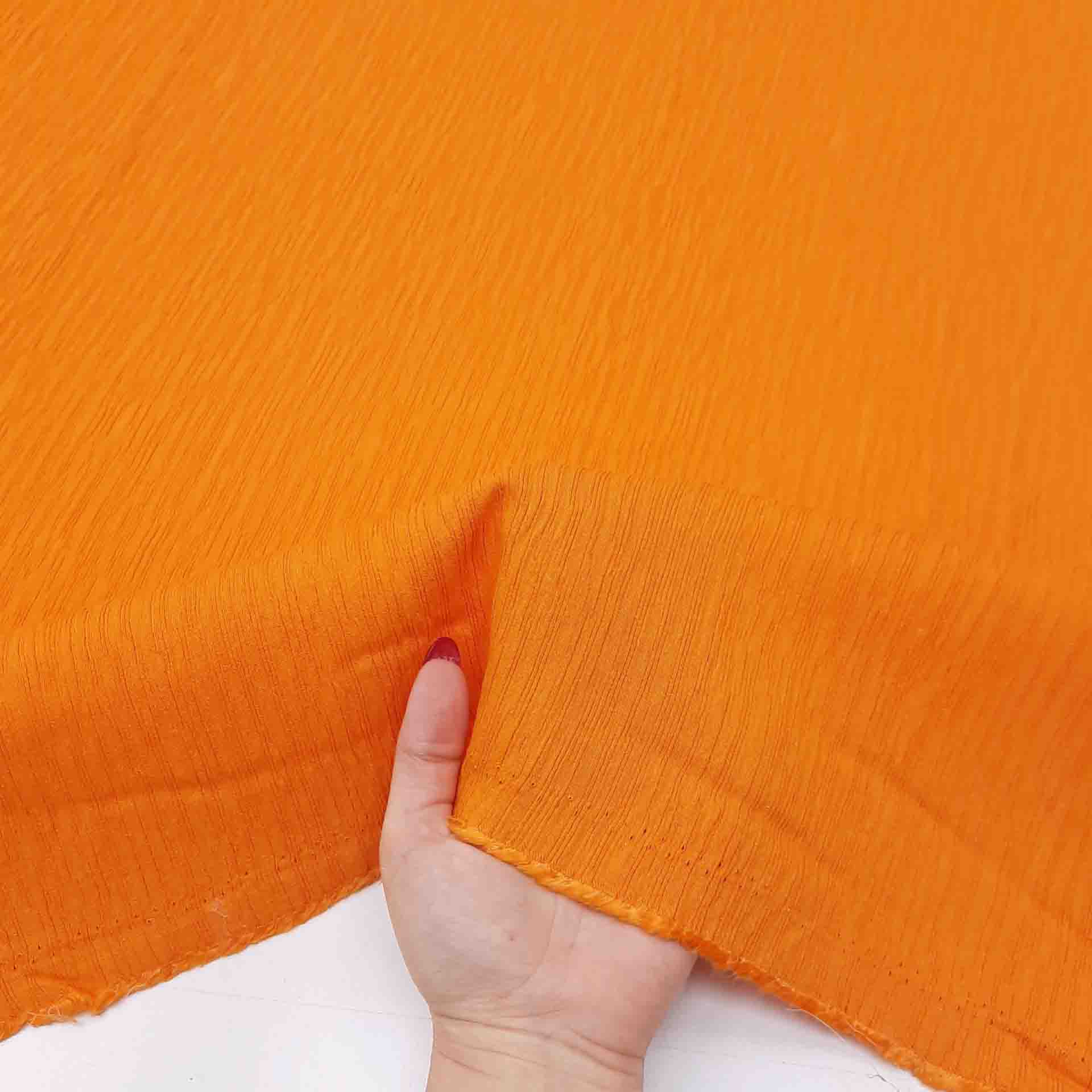 پارچه کراش لمه رنگ پرتقالی 