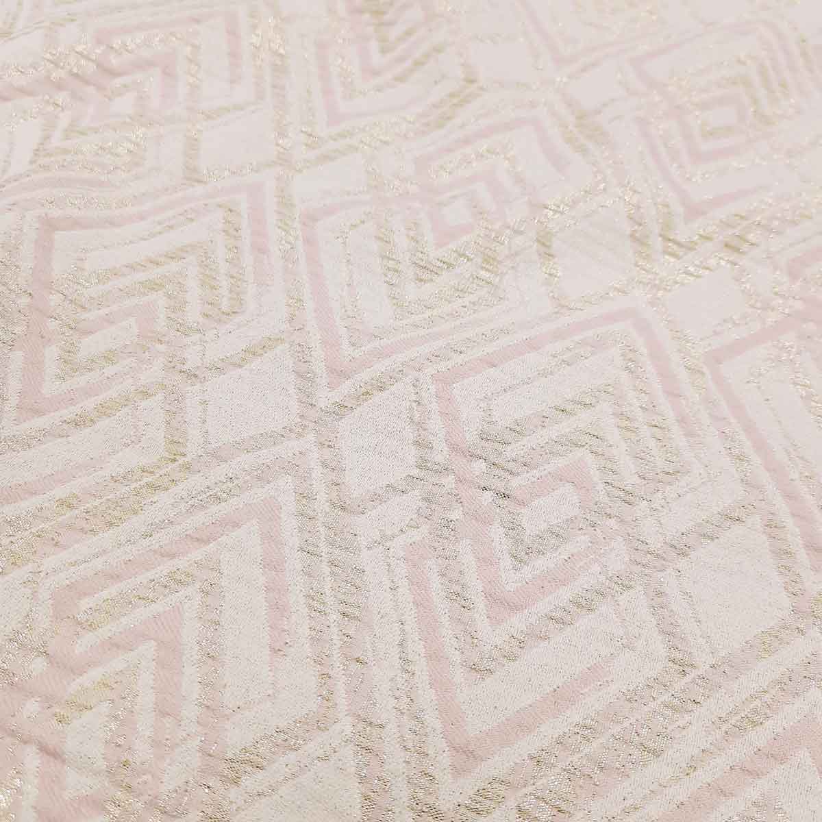 پارچه ژاکارد لمه هیلی رنگ صورتی 