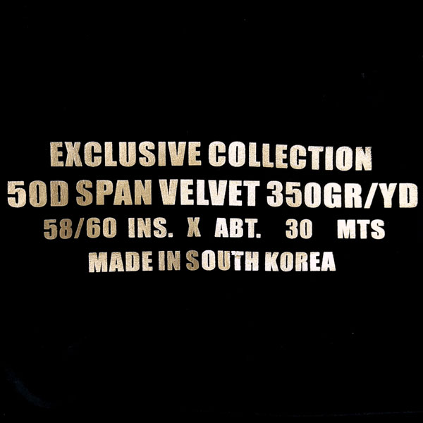 پارچه مخمل کره ای 350 رنگ مشکی جت بلک 