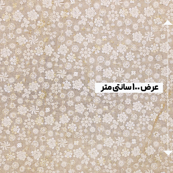 پارچه لینن سوزن دوزی هندی 188 رنگ کاراملی 