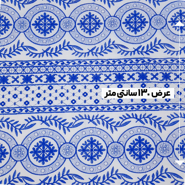 پارچه لینن گلدوزی 2 رنگ درباری 