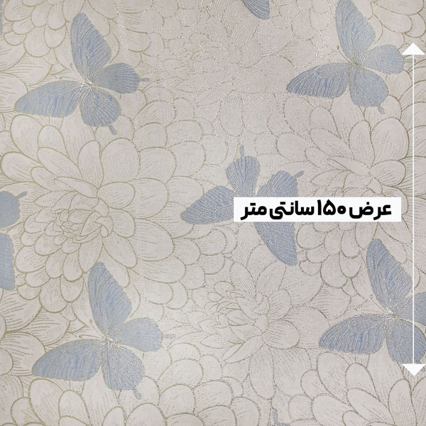 پارچه ژاکارد لمه لایت کلوئی رنگ طوسی آبی 