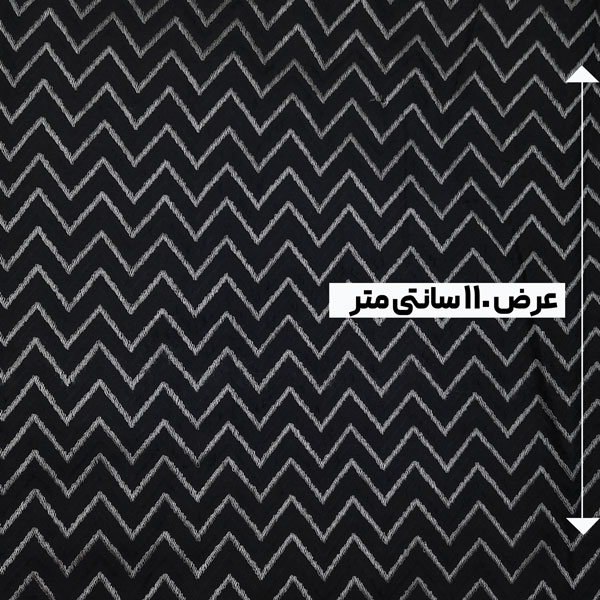 پارچه لینن سوزن دوزی هندی 196 رنگ مشکی نقره ای 