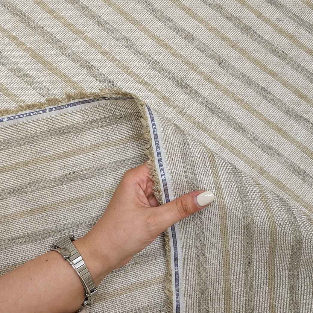 پارچه جوت صابونی راه راه رنگ 2-2 