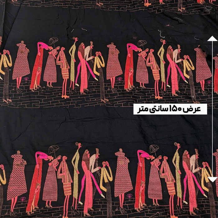 پارچه لینن سوزن دوزی هندی 202 رنگ 123-1 
