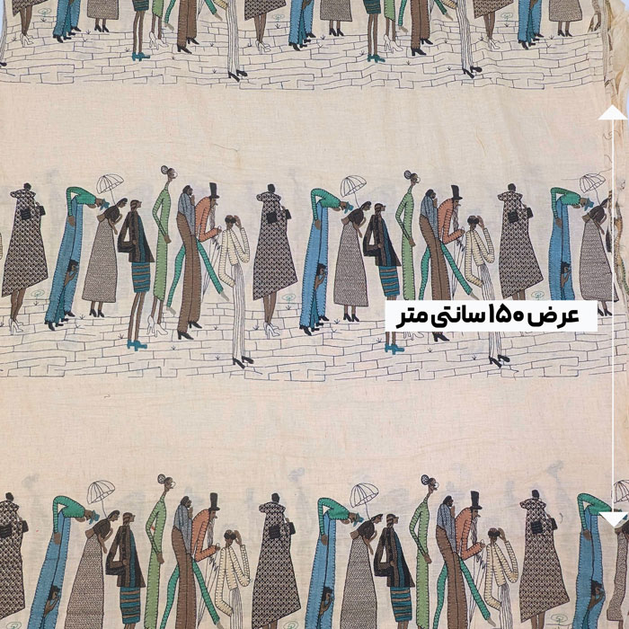 پارچه لینن سوزن دوزی هندی 202 رنگ 123-2 