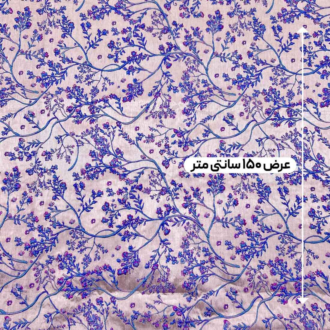 پارچه ژاکارد پفکی ترک الیویا رنگ بنفش یاسی 