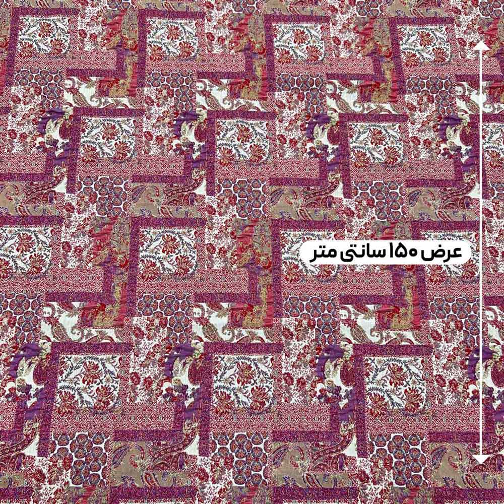 پارچه ژاکارد ویسکوز ترک زووی رنگ لاکی کبود 