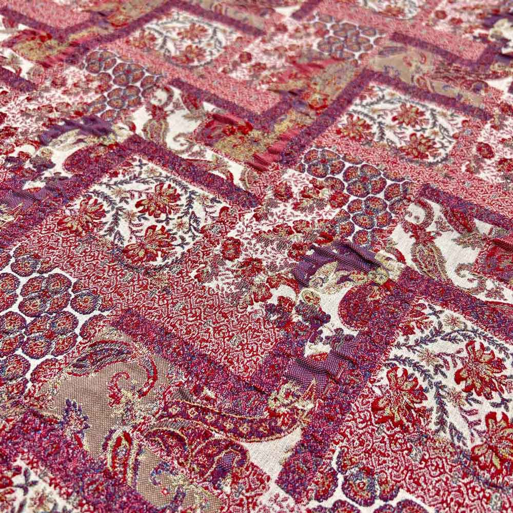 پارچه ژاکارد ویسکوز ترک زووی رنگ لاکی کبود 