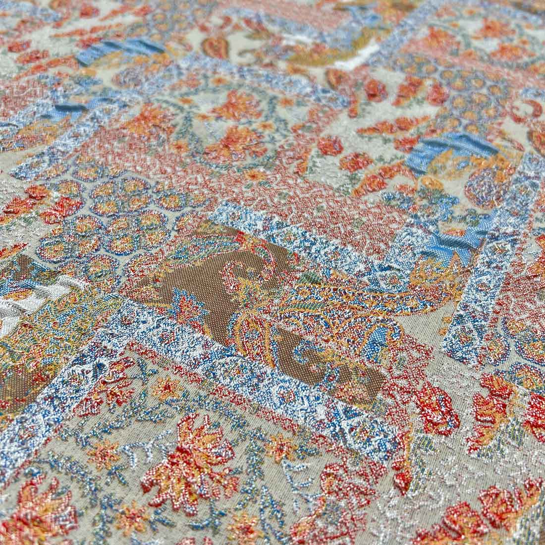 پارچه ژاکارد ویسکوز ترک زووی رنگ مولتی کالر 