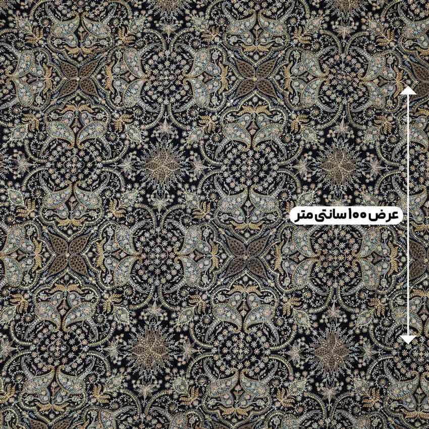 پارچه مخمل سوزندوزی هندی رنگ دهلی 4-82 