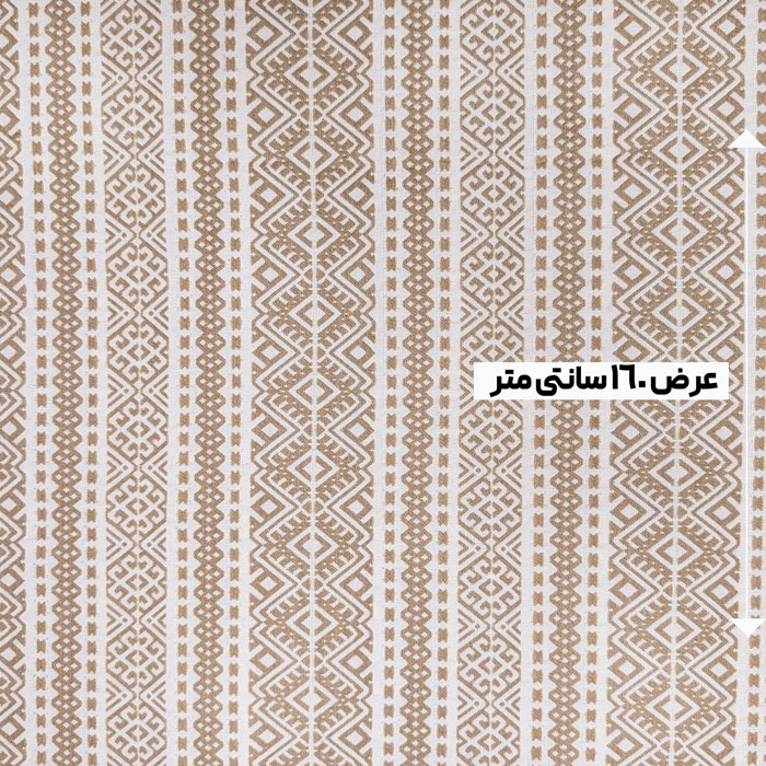 پارچه ژاکارد نپالی امیلیا رنگ کاراملی 