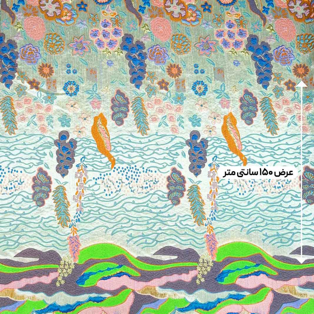 پارچه ژاکارد تافته ترک آینام رنگ 158-2 