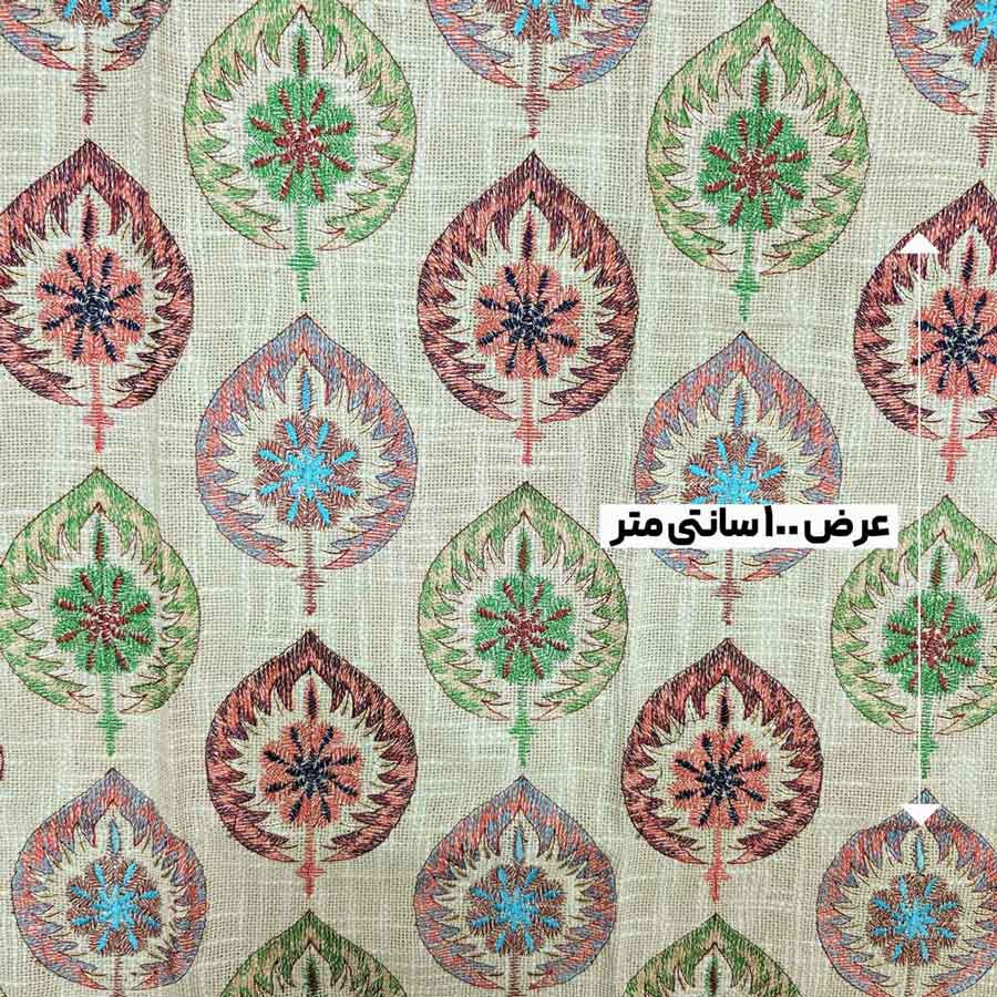 پارچه کنفی سوزن دوزی هندی رنگ 3 