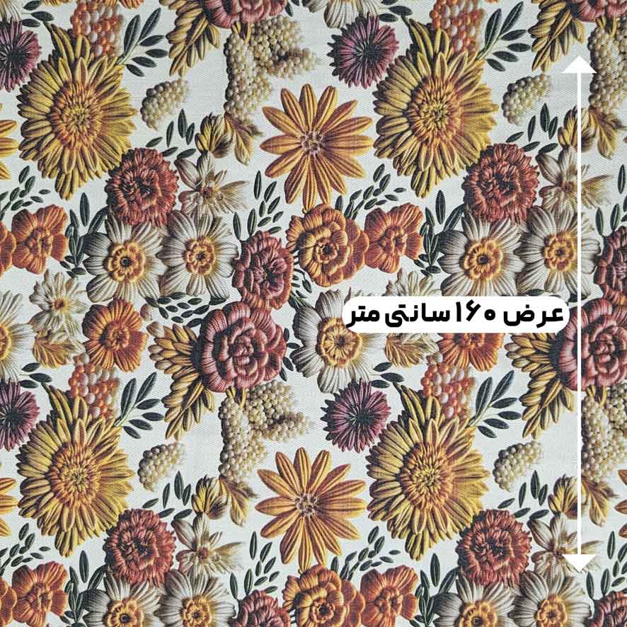 پارچه کتان پرینت سه بعدی رنگ 2 
