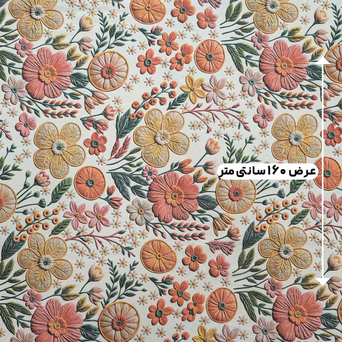 پارچه کتان پرینت سه بعدی رنگ 5 