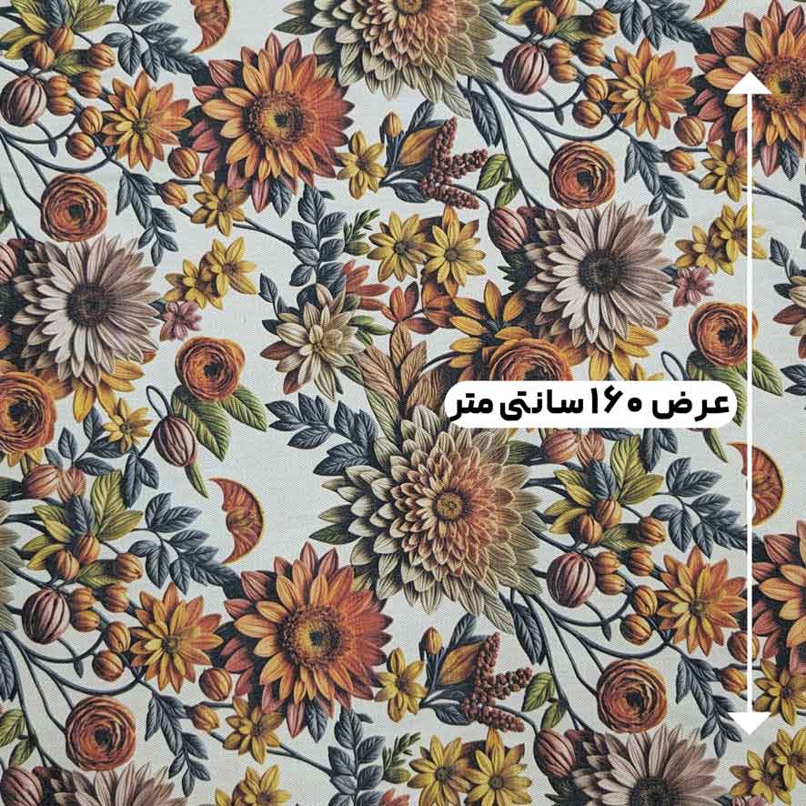 پارچه کتان پرینت سه بعدی رنگ 6 