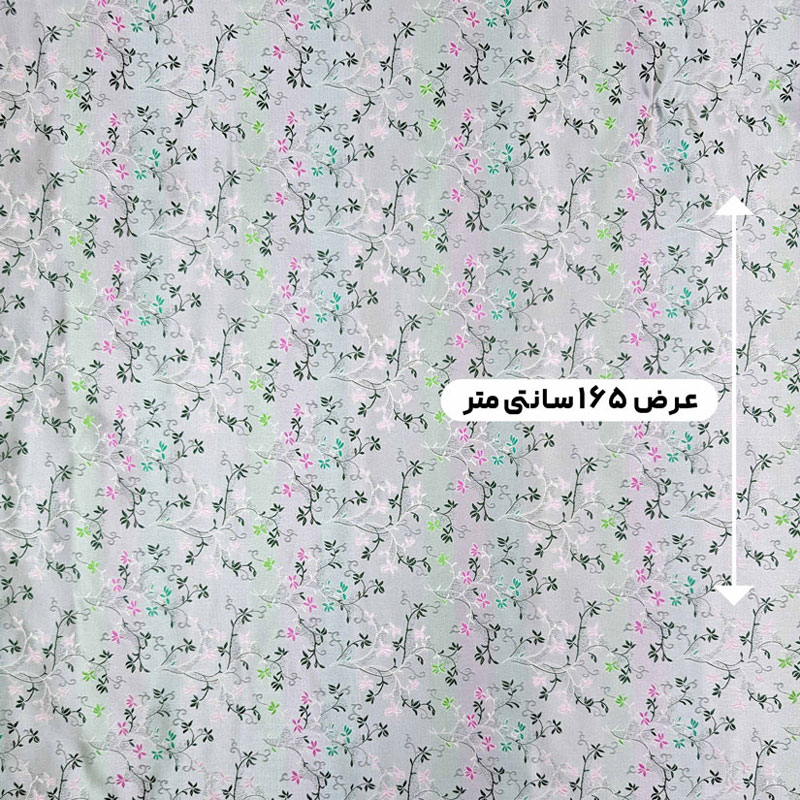 پارچه ژاکارد ابریشم کره آلند رنگ آدامسی 