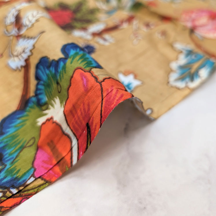 پارچه چرخکاری پرینت هندی رنگ 21-3