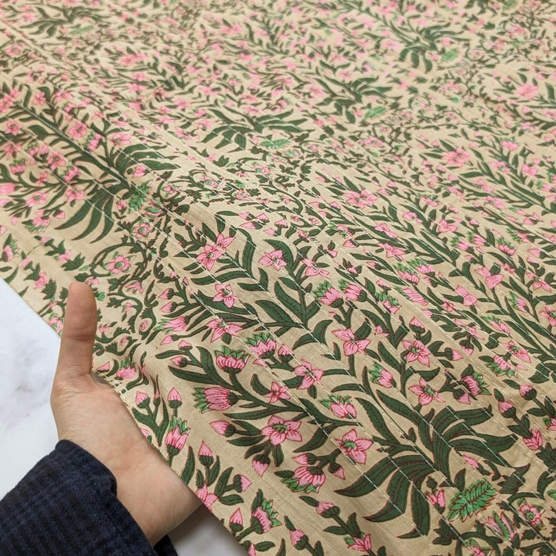 پارچه چرخکاری پرینت هندی رنگ 22