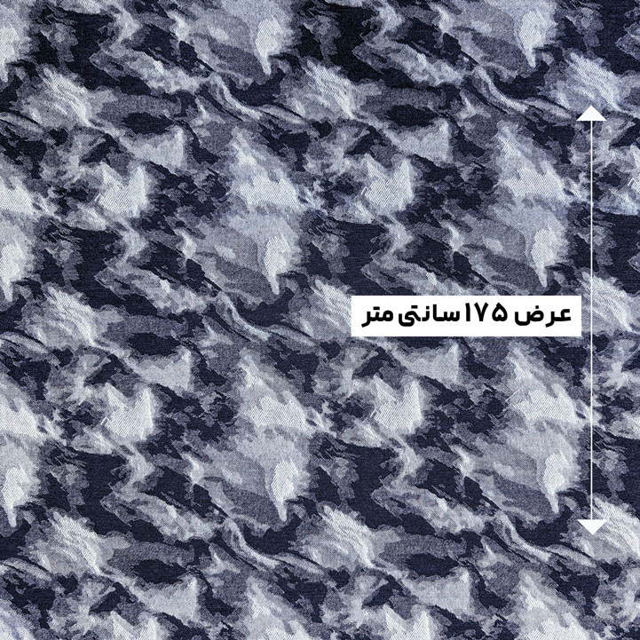 پارچه جین طرحدار دیزاین 3 رنگ سورمه ای 
