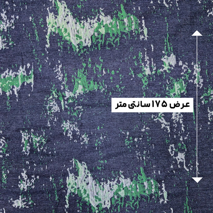 پارچه جین طرحدار دیزاین 4 رنگ سورمه ای 