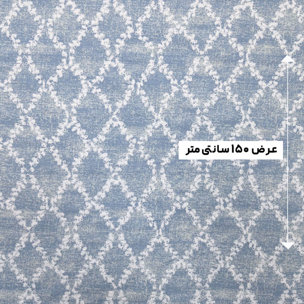 پارچه جین طرحدار دیزاین 7 رنگ آبی روشن 