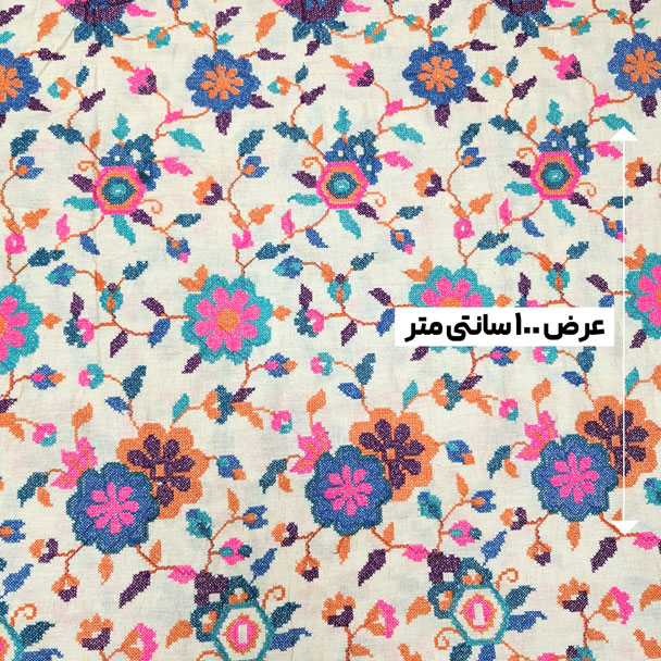 پارچه لینن سوزن دوزی دهلی 131 رنگ 1 