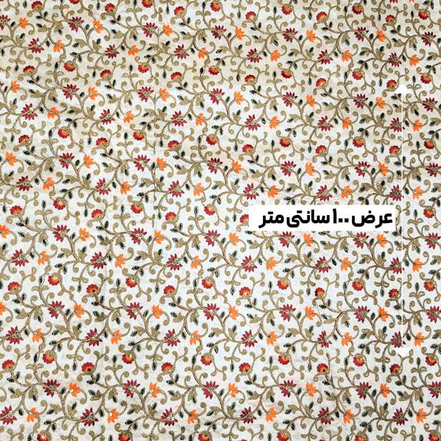 پارچه تافته سوزن دوزی دهلی رنگ 2 