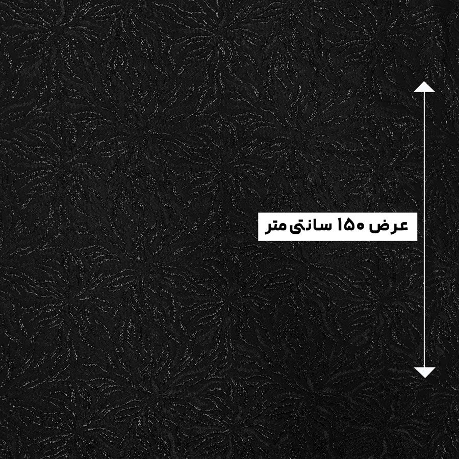 پارچه ژاکارد فلوش لایت ترک رنگ مشکی 8 