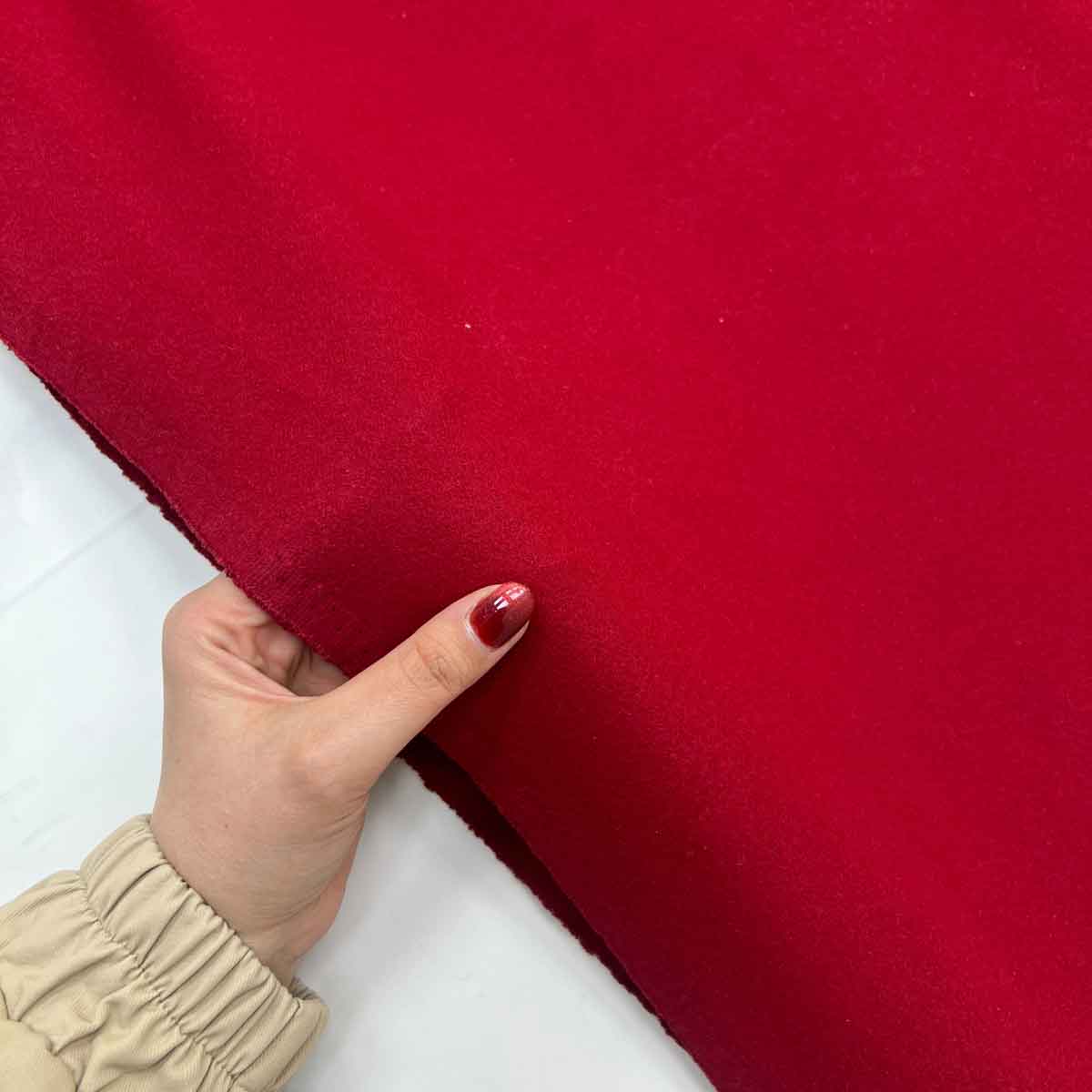 پارچه فوتر کش رنگ قرمز 