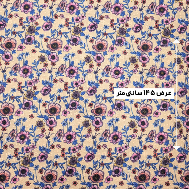 پارچه وال خامه دوزی پرینت رنگ 329-6