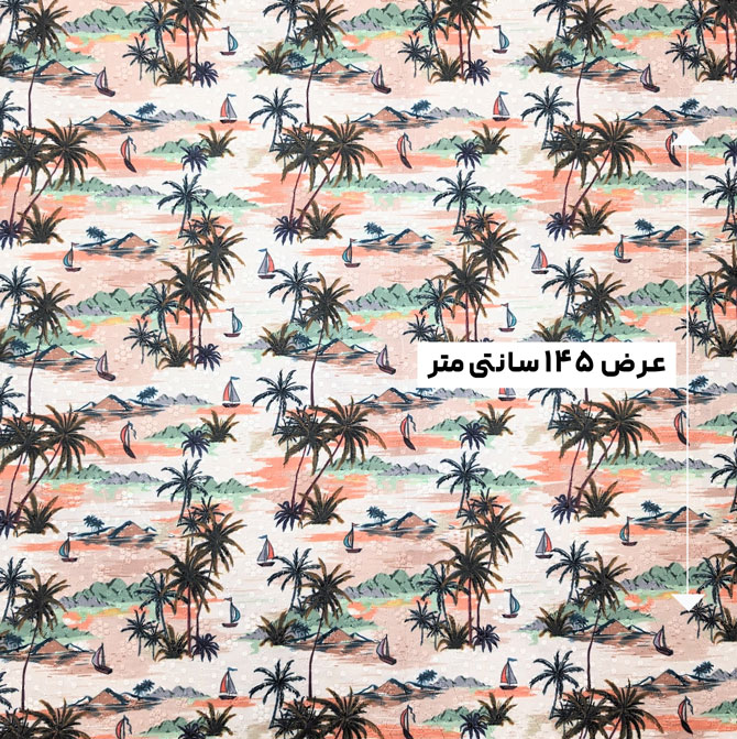 پارچه وال خامه دوزی پرینت رنگ 373-6