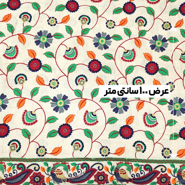 پارچه لینن سوزن دوزی هندی 137 رنگ 135-2 
