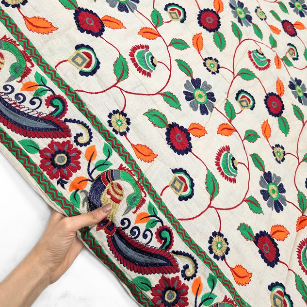 پارچه لینن سوزن دوزی هندی 137 رنگ 135-2 
