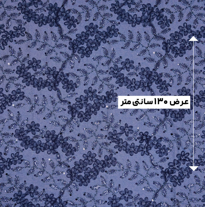 پارچه جین ربان دوزی ترک رنگ 6 
