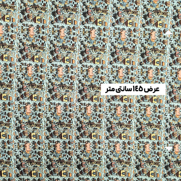 پارچه لینن پرینت ترک رنگ 12