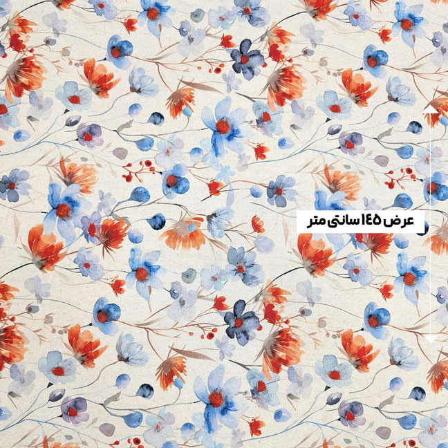 پارچه لینن پرینت ترک رنگ 24