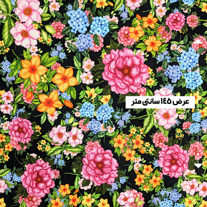 پارچه لینن پرینت ترک رنگ 40