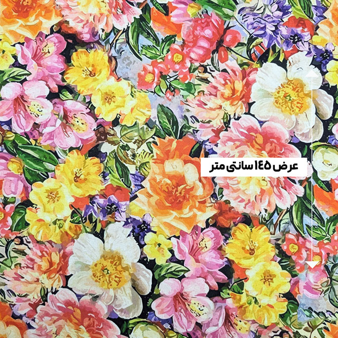 پارچه لینن پرینت ترک رنگ 54