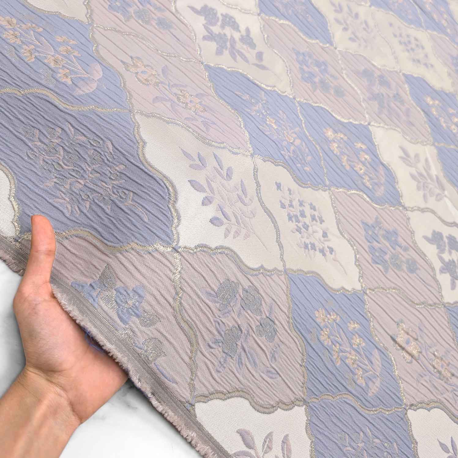 پارچه ژاکارد تافته 4086 رنگ یاسی