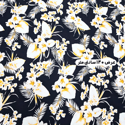 پارچه نخی گلدار رنگ 738-2